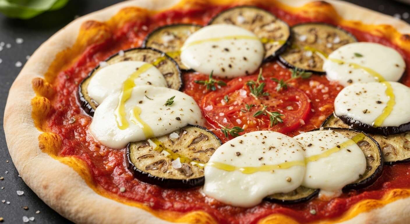 Pizza aubergine : recette facile en 5 ingrédients