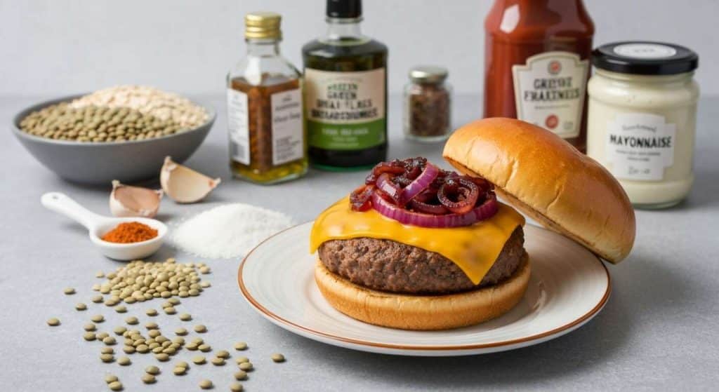 Burger veggie : recette au fromage et oignons marinés