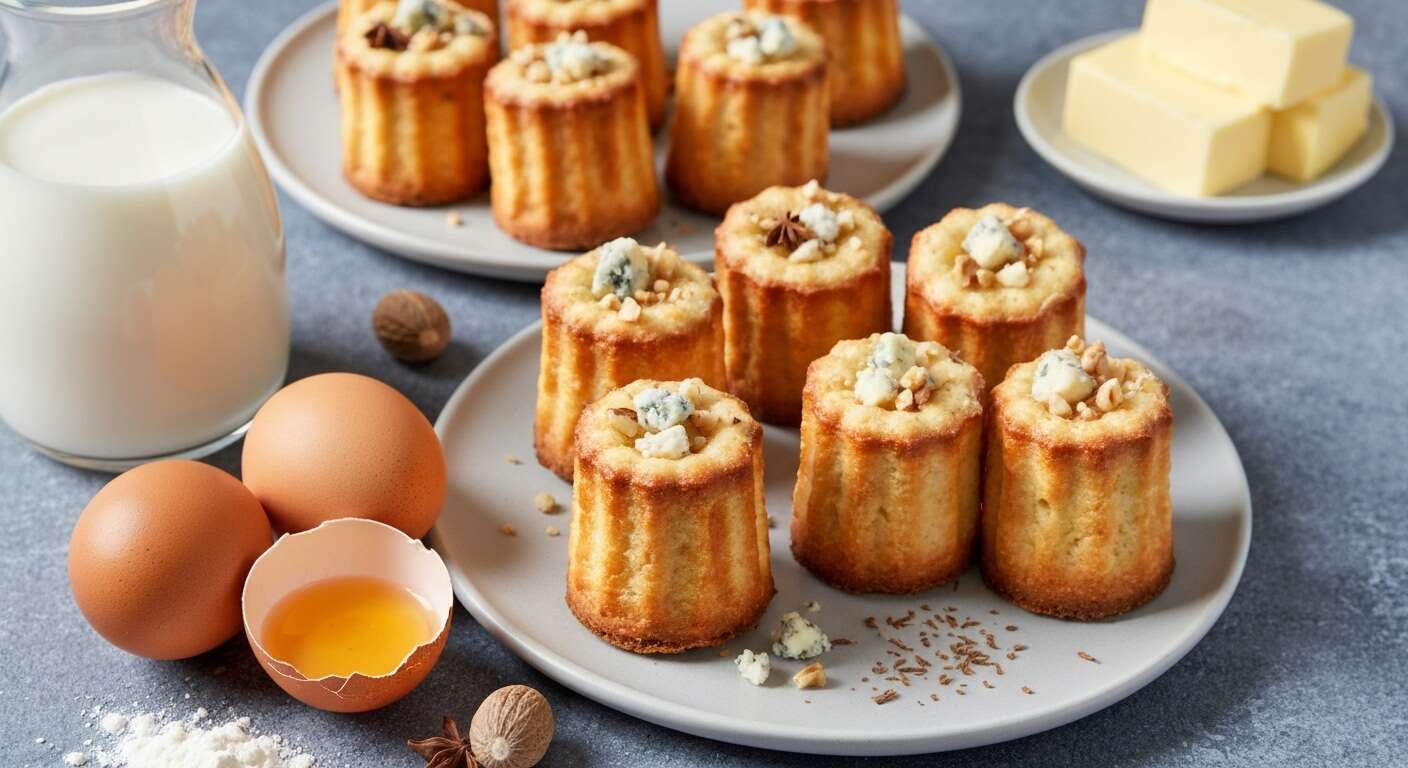 Mini Cannelés au Fromage Bleu : recette Savoureuse