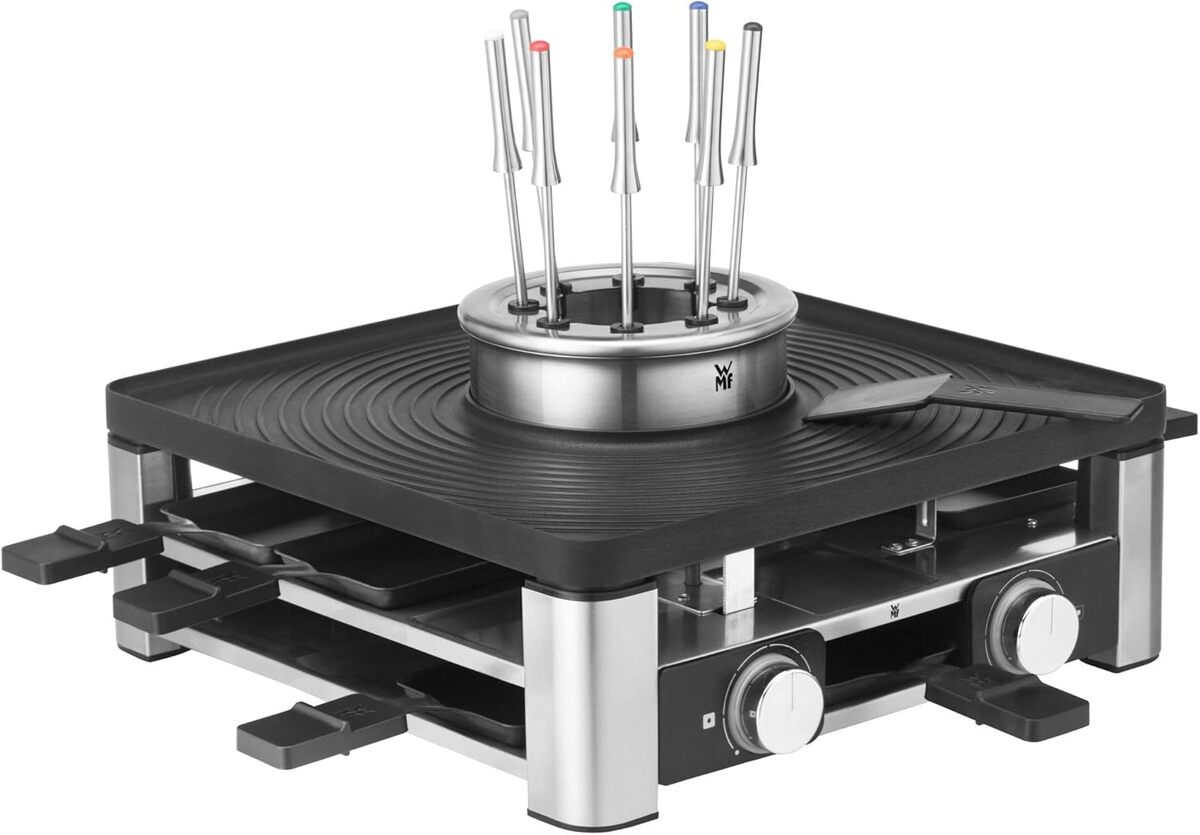 Test de la station gourmet 3-en-1 WMF Lumero : raclette, fondue et grill pour 8 personnes