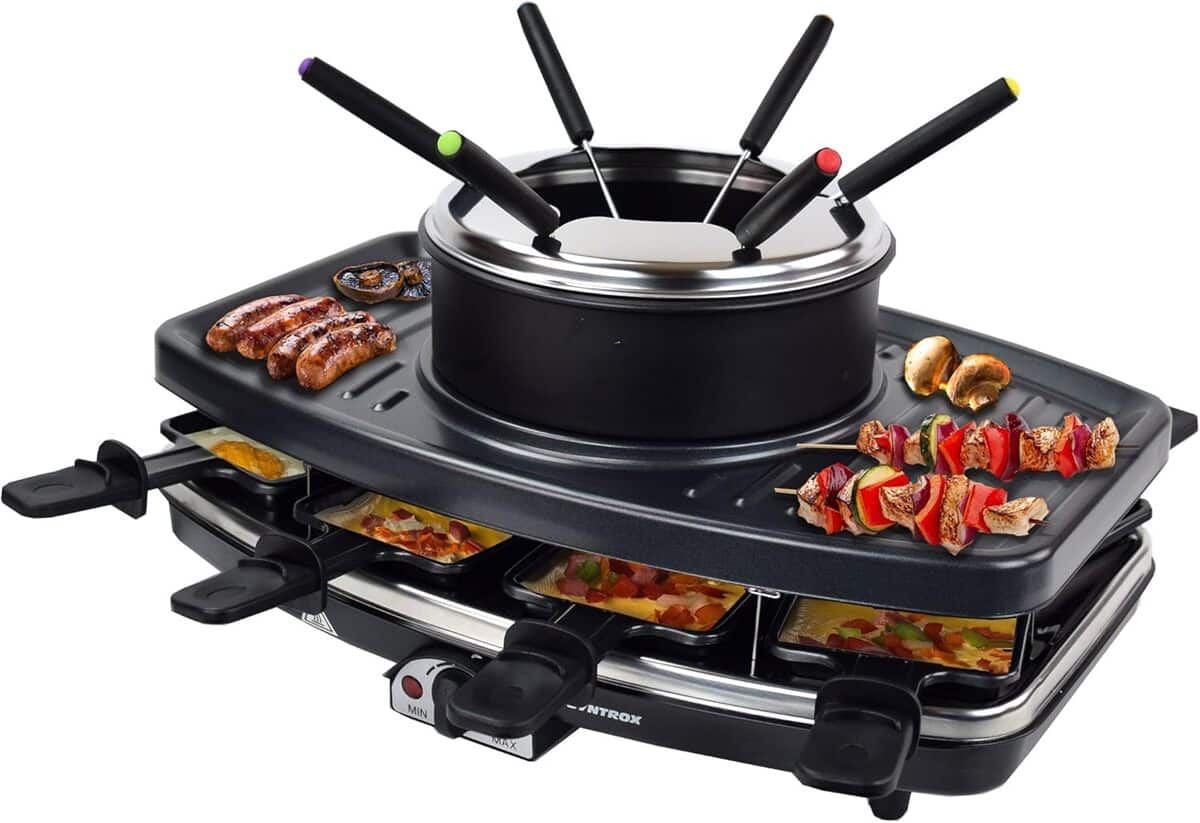 Test : syntrox Germany Fribourg, l'appareil à raclette 3 en 1 pour 8 personnes