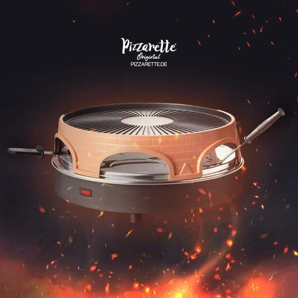 Emerio PO-113255.4 Four à raclette et à pizza Terre cuite/Noir One Size