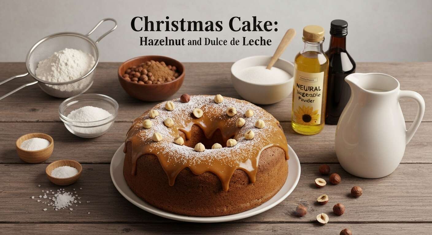 Gâteau de Noël : noisette et Confiture de Lait