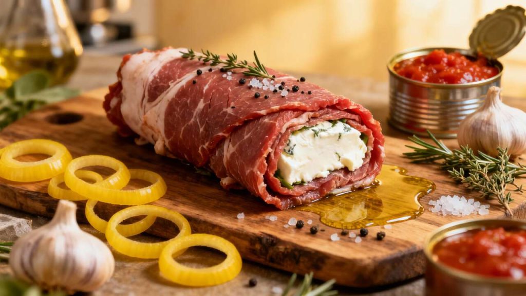 Roulés de bœuf au fromage de chèvre frais : une recette savoureuse !