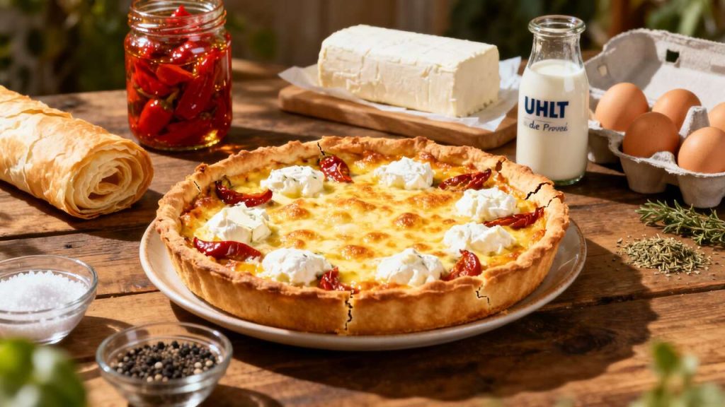 Recette de quiches au fromage de chèvre et poivrons