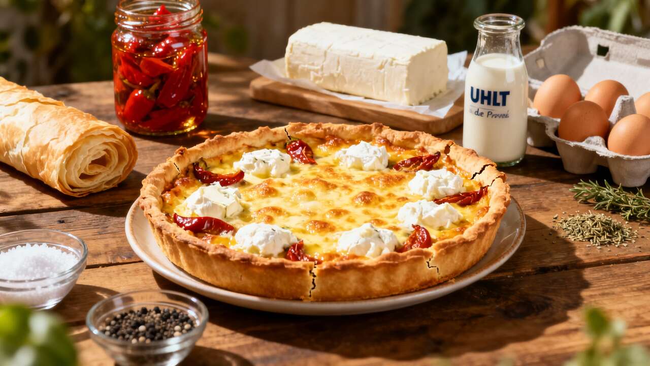 Recette de quiches au fromage de chèvre et poivrons