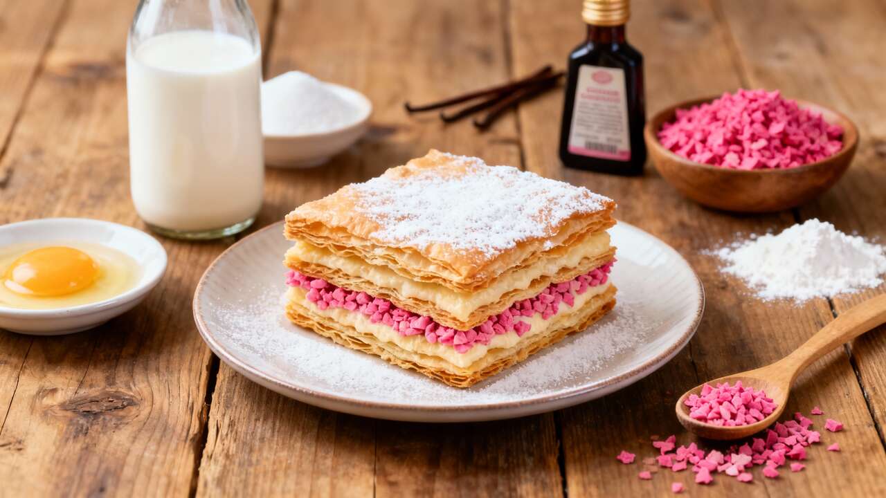 Mille-feuilles aux pralines : recette savoureuse et facile