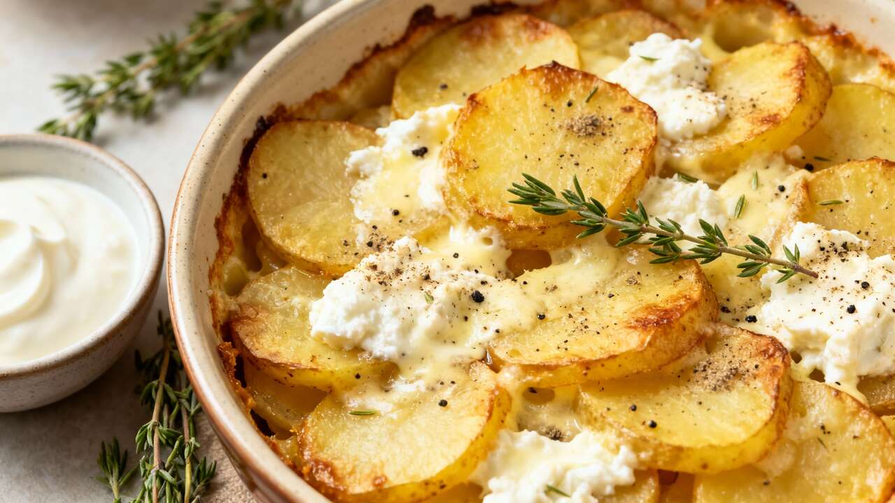 Gratin de pommes de terre au fromage de chèvre