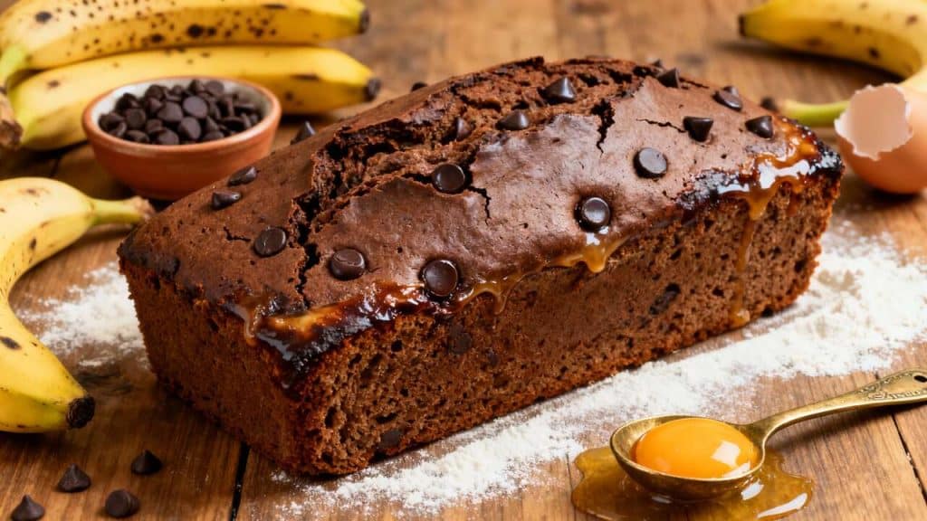 Recette facile : banana bread chocolaté irrésistible à préparer