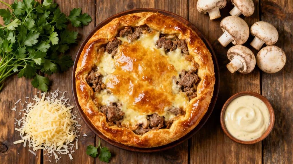 Recette de tourte à la viande et au fromage