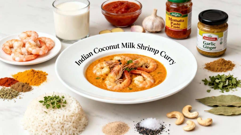 Curry de crevettes indiennes au lait de coco rapide