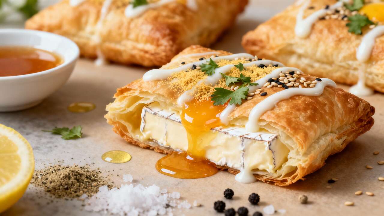 Feuilletés au camembert : recette savoureuse avec sauce coriandre