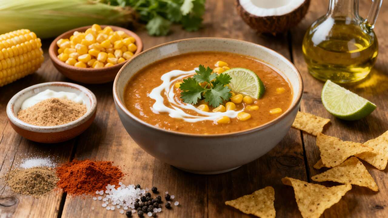 Soupe mexicaine crémeuse au maïs : une recette savoureuse et facile à préparer