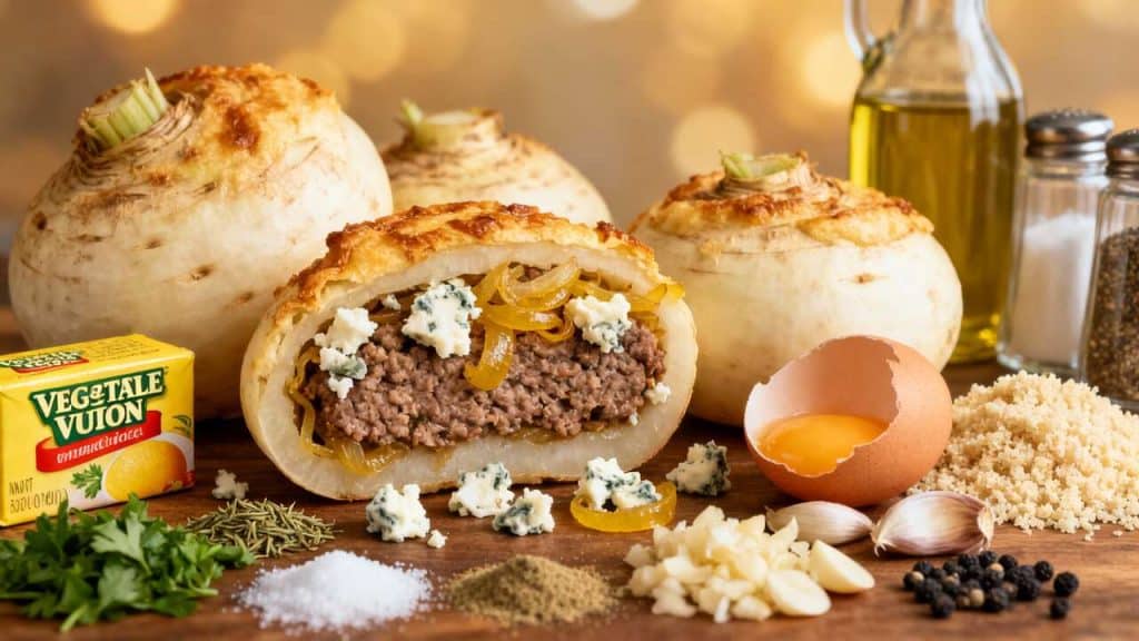 Navets farcis au boeuf et au bleu : une recette savoureuse