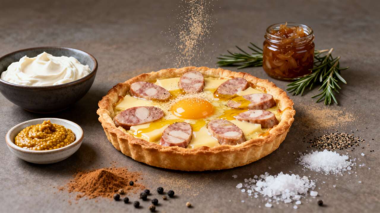 Tarte feuilletée au boudin blanc et fromage : recette savoureuse