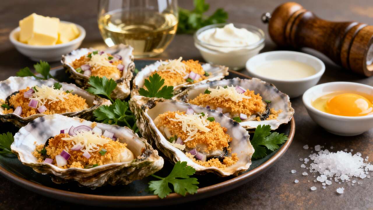 Recette d'huîtres gratinées maison