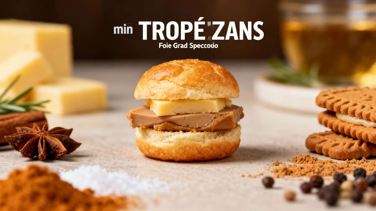 Mini-tropéziennes au foie gras et spéculoos : recette gourmande