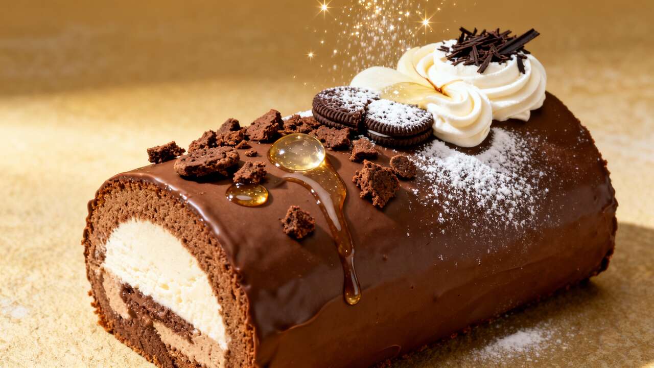 Bûche Cheesecake au Chocolat et Fromage Frais : recette Gourmande