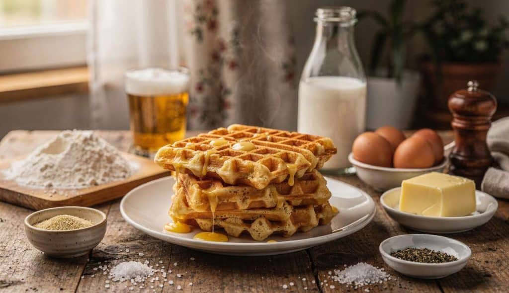 Recette : gaufres au Maroilles