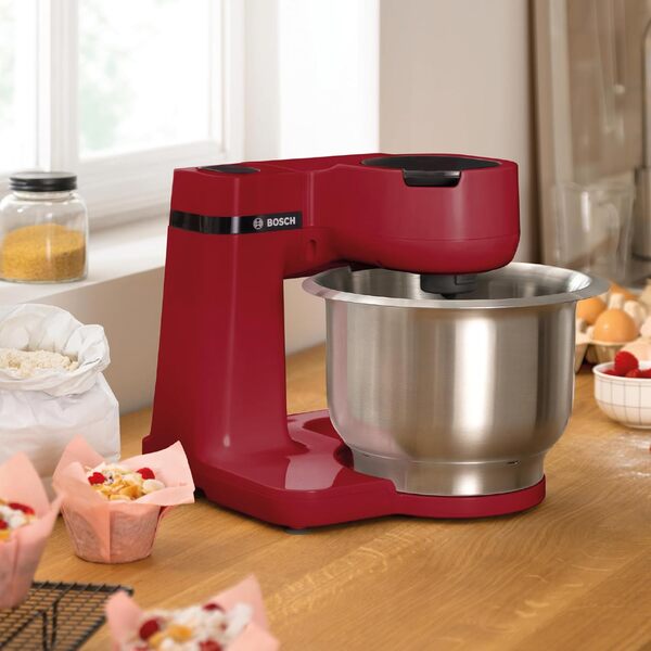 Bosch Hausgeräte Robot de Cocina MUM2 blanco, procesador de alimentos+discos rayadores+varilla de alimentos; bol acero inox. 700W - MUMS2ER01