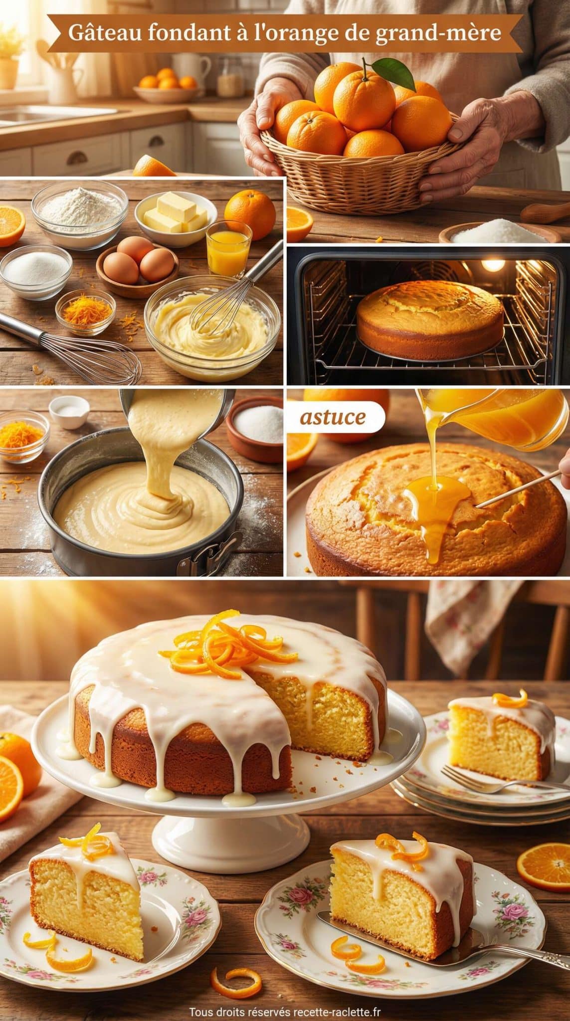 Fiche recette G&acirc;teau fondant &agrave; l'orange de grand-m&egrave;re : recette authentique