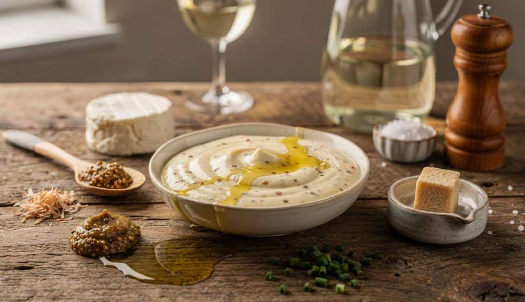 Recette : sauce à la moutarde à l'ancienne et fromage frais