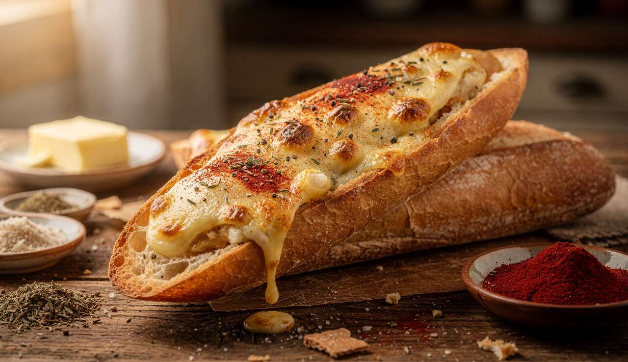 Recette de baguette apéritive au fromage