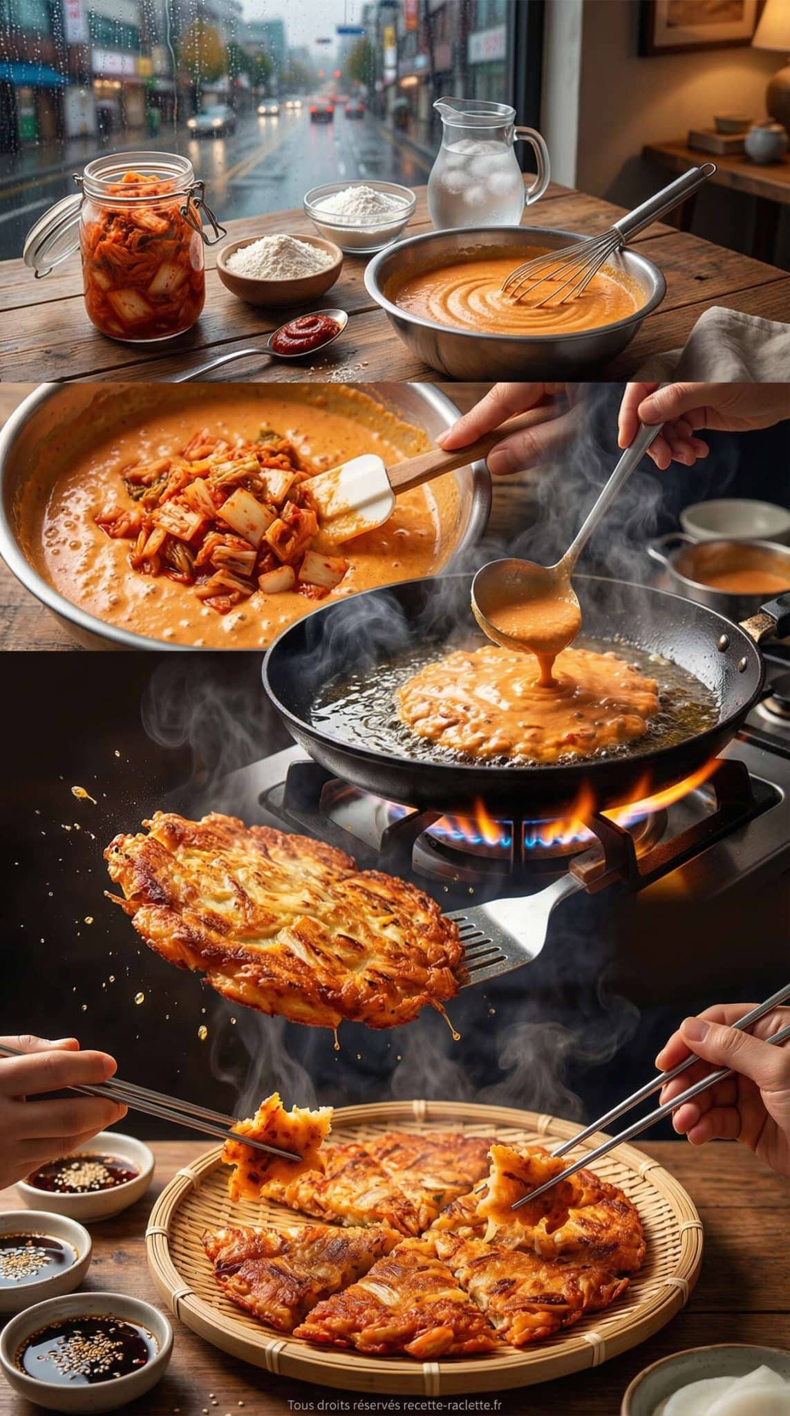 Fiche recette Galettes de kimchi jeon maison : recette facile et savoureuse