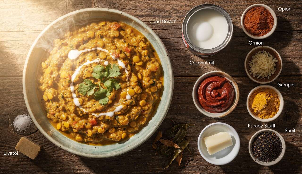 Curry de lentilles indiennes : recette végétarienne dhal curry