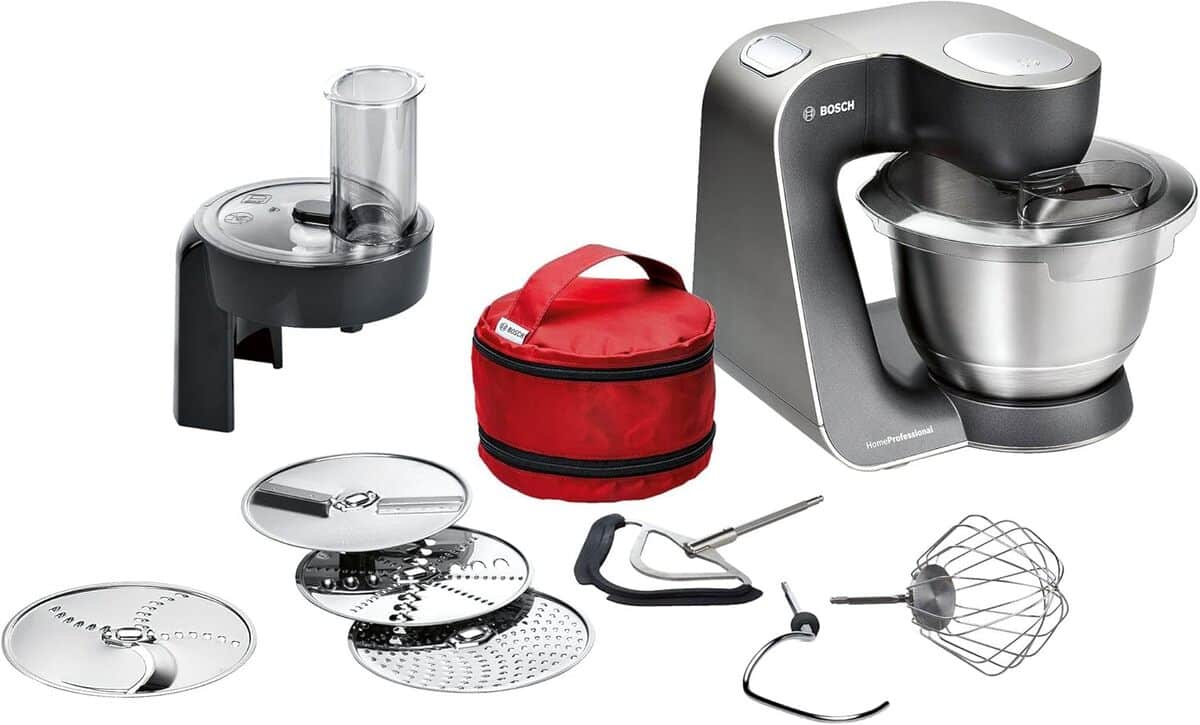 Test du robot de cuisine Bosch MUM59N26DE : efficacité inoxydable 1000 W