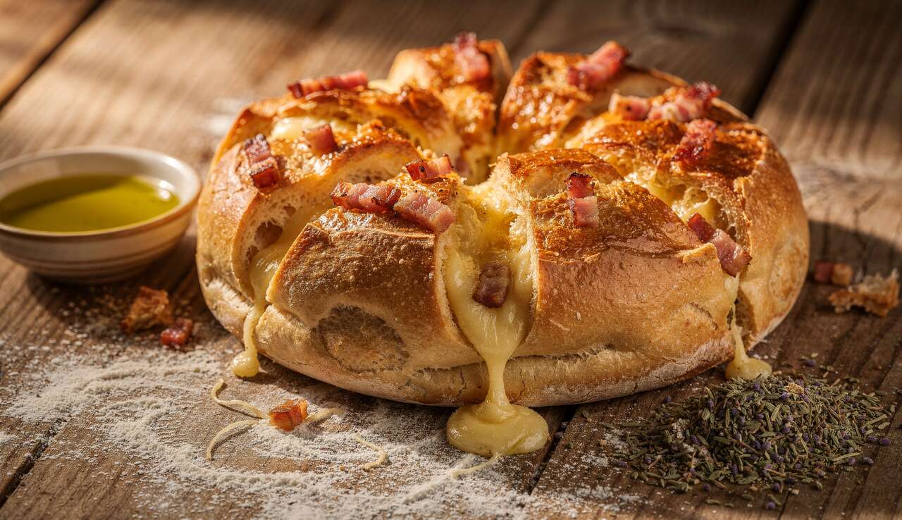 Recette de pain apéritif au fromage à raclette à partager