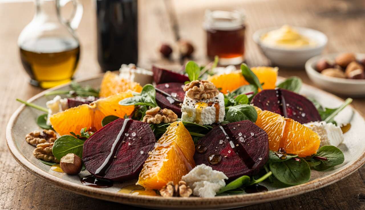 Salade de betterave, orange et fromage frais : recette gourmande