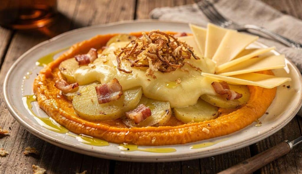 Tartiflette au potiron et fromage à raclette : recette savoureuse