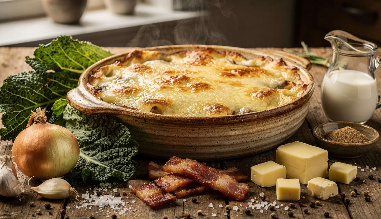 Gratin de choux au fromage à raclette : recette savoureuse