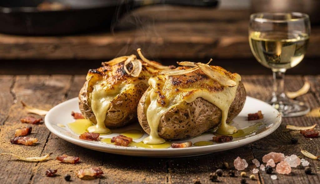 Pommes de terre farcies au fromage à raclette
