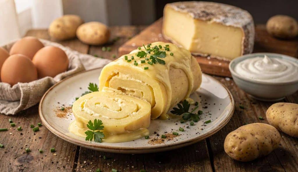 Rouler de pommes de terre et fromage à raclette : la recette savoureuse