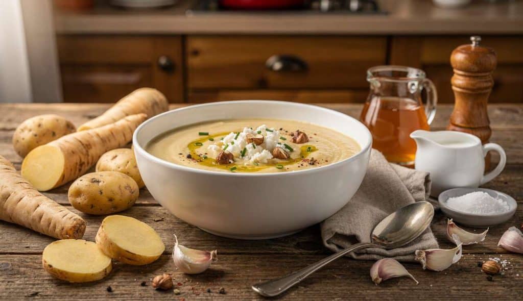 Velouté de panais au fromage frais : recette gourmande