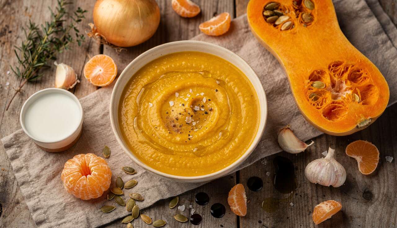 Velouté de butternut et clémentines : recette gourmande d'hiver