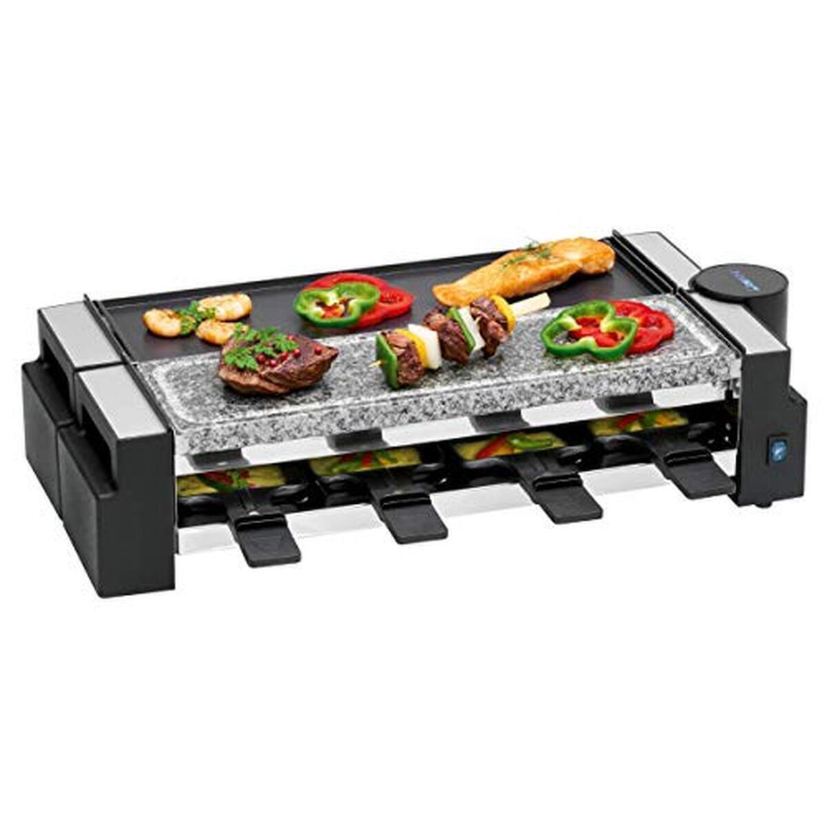 Test : clatronic RG 3678, appareil à raclette 2 en 1 avec pierre et fonte