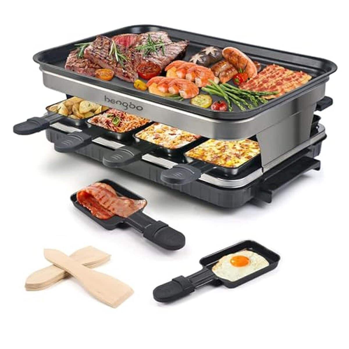 Test de l'appareil à raclette sans fumée 1500W pour 8 personnes
