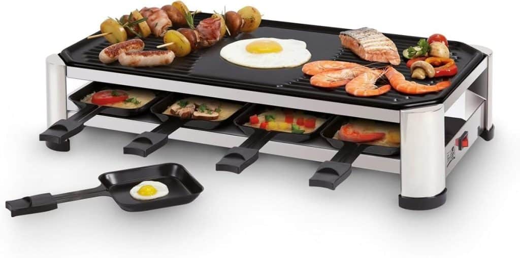 Test du gril à raclette 2-8 personnes