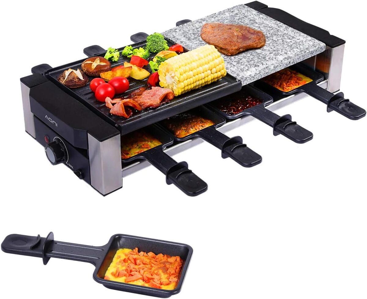 Test du gril électrique Aoni : expérience raclette 2-en-1