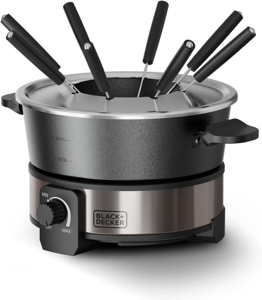 Test : fondue électrique Black+Decker BXFC1000E, puissance et polyvalence
