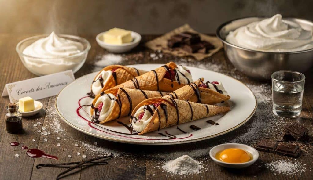 Cornets des amoureux : recette gourmande et romantique