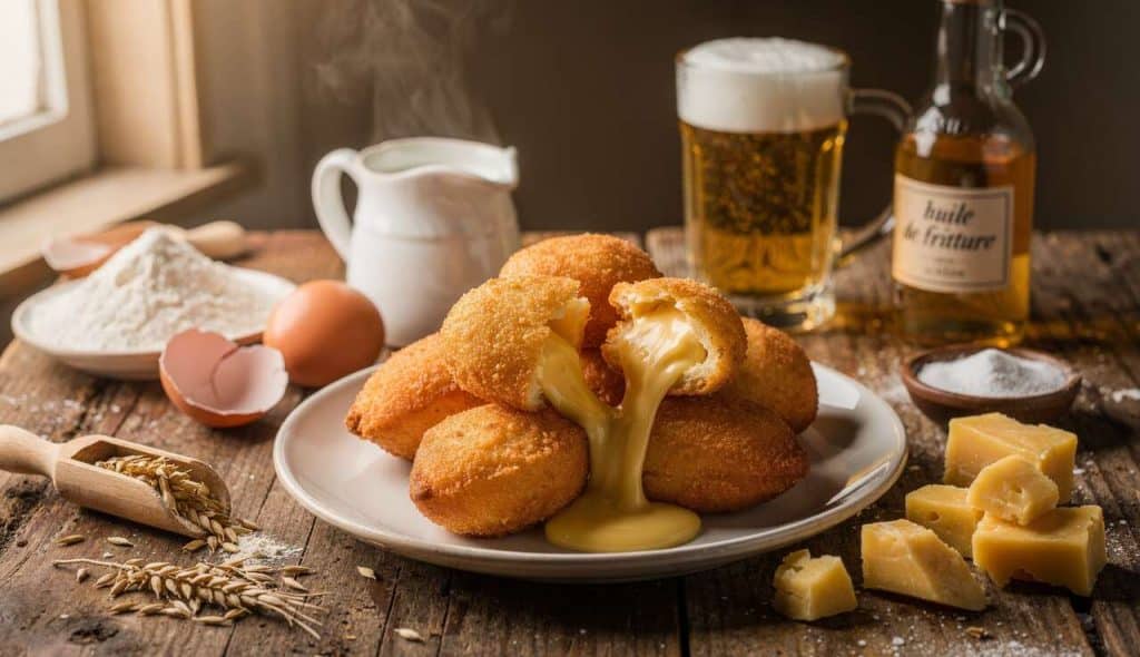 Beignet au fromage à raclette : recette cœur fondant