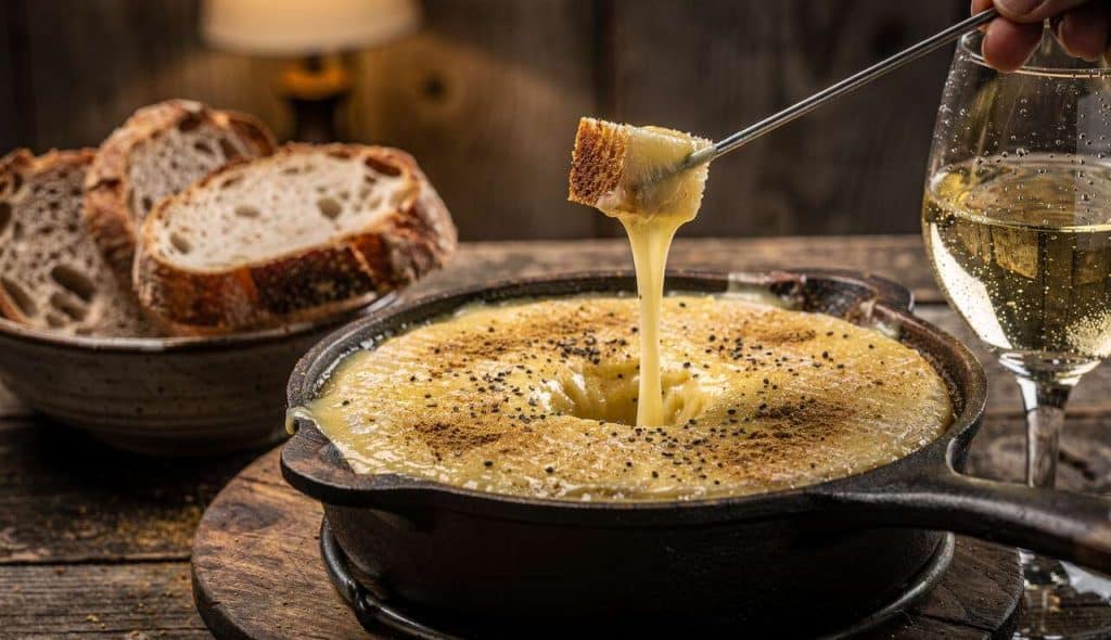 Recette fondue : maroilles au four façon fondue au fromage