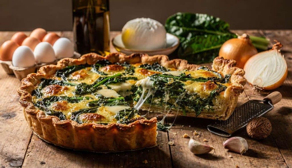 Recette Quiche à la Mozzarella et Blettes d'Hiver