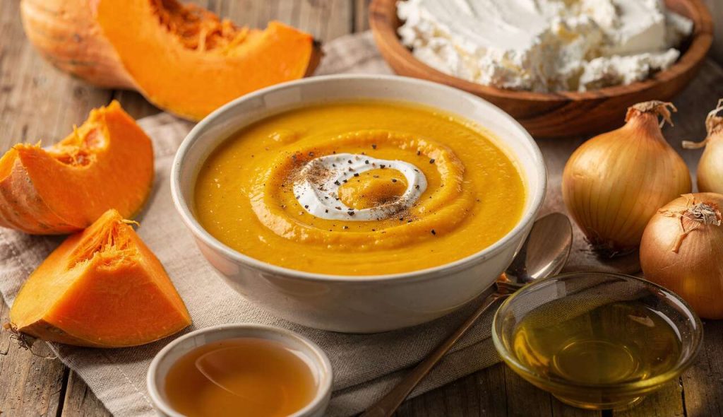 Soupe de Potiron au Fromage Frais : recette Gourmande
