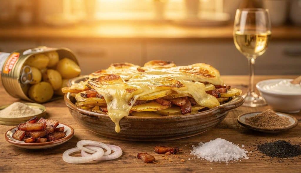 Recette : tartiflette au fromage à raclette