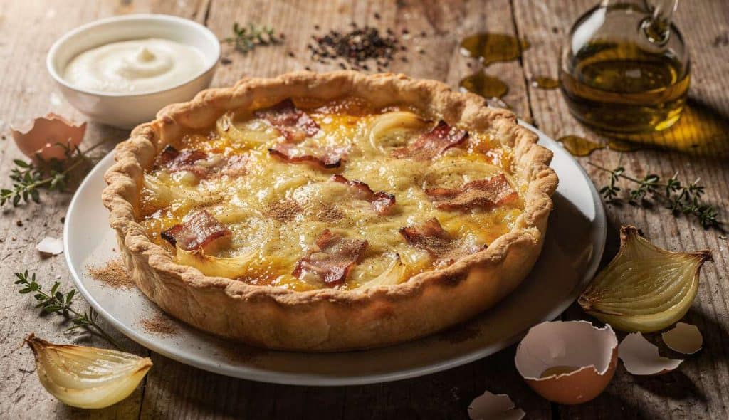 Recette de quiche au fromage à raclette